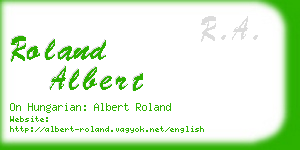 roland albert business card